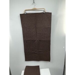 Pack of 2 Quince Throw Pillowcases Brown Rectangular 100% Cotton 20" x 36"